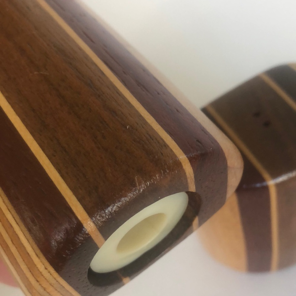 Natural Wood Danish Mid Century Modern Salt And Pepper Shakers - Picture 16 of 16